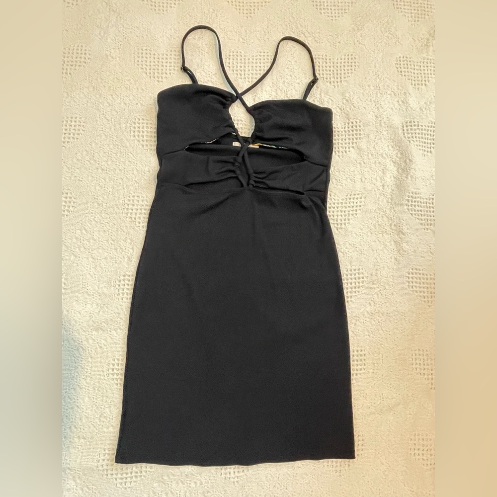 Maaji Black Cutout Backless Mini Dress